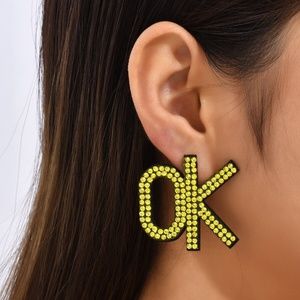 Yellow OK Earrings
